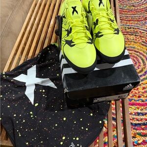 NEW IN BOX adidas X 15.1 SG Neon Yellow and Black Indoor Soccer Shoes
